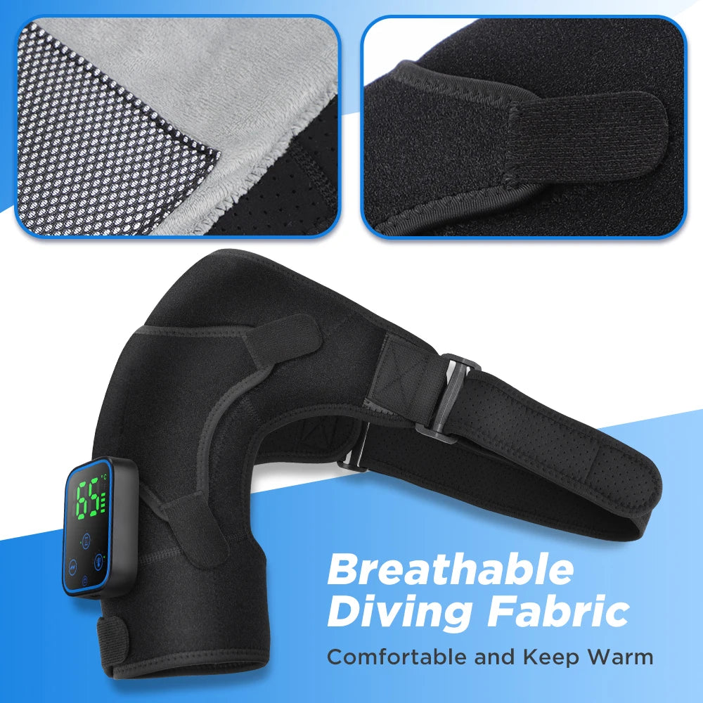 Detachable Electric Shoulder Massager APP Control Heating Vibration Shoulder Massager Brace Muscle Relax Shoulder Massage Belt