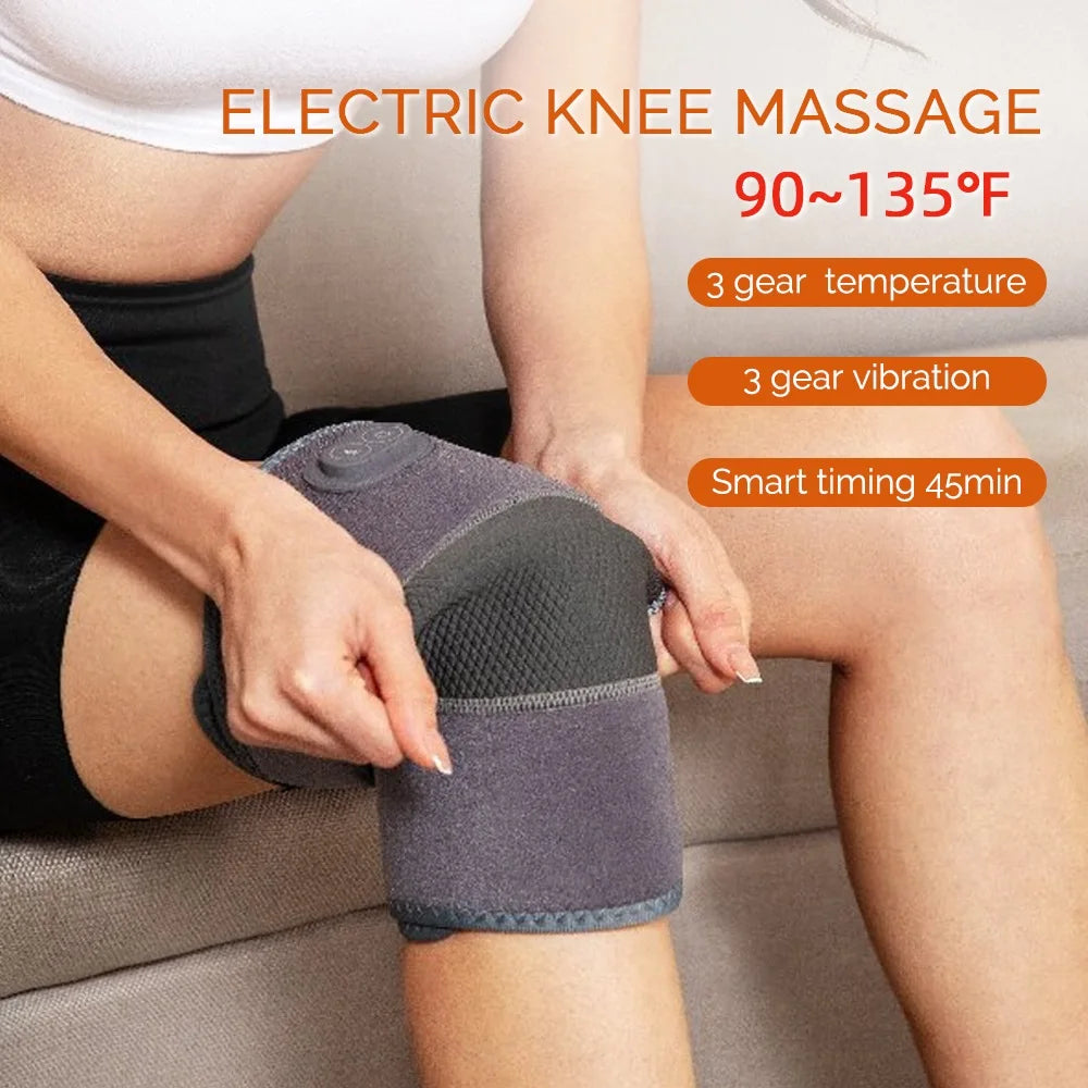 Electric Knee Massager Shoulder Elbow Massager 3 Modes Vibration Knee Massager Knee Relaxation Air Pressure Kneading Massage