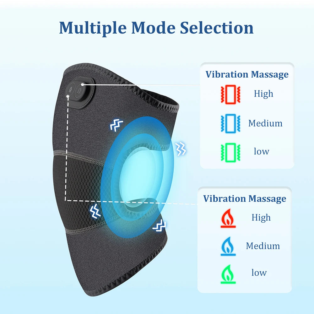 Electric Knee Massager Shoulder Elbow Massager 3 Modes Vibration Knee Massager Knee Relaxation Air Pressure Kneading Massage