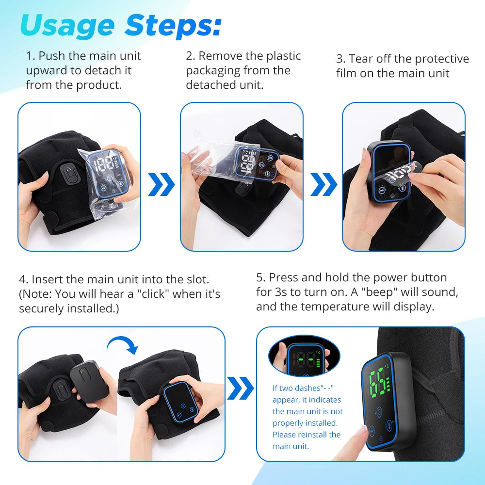 Detachable Electric Shoulder Massager APP Control Heating Vibration Shoulder Massager Brace Muscle Relax Shoulder Massage Belt