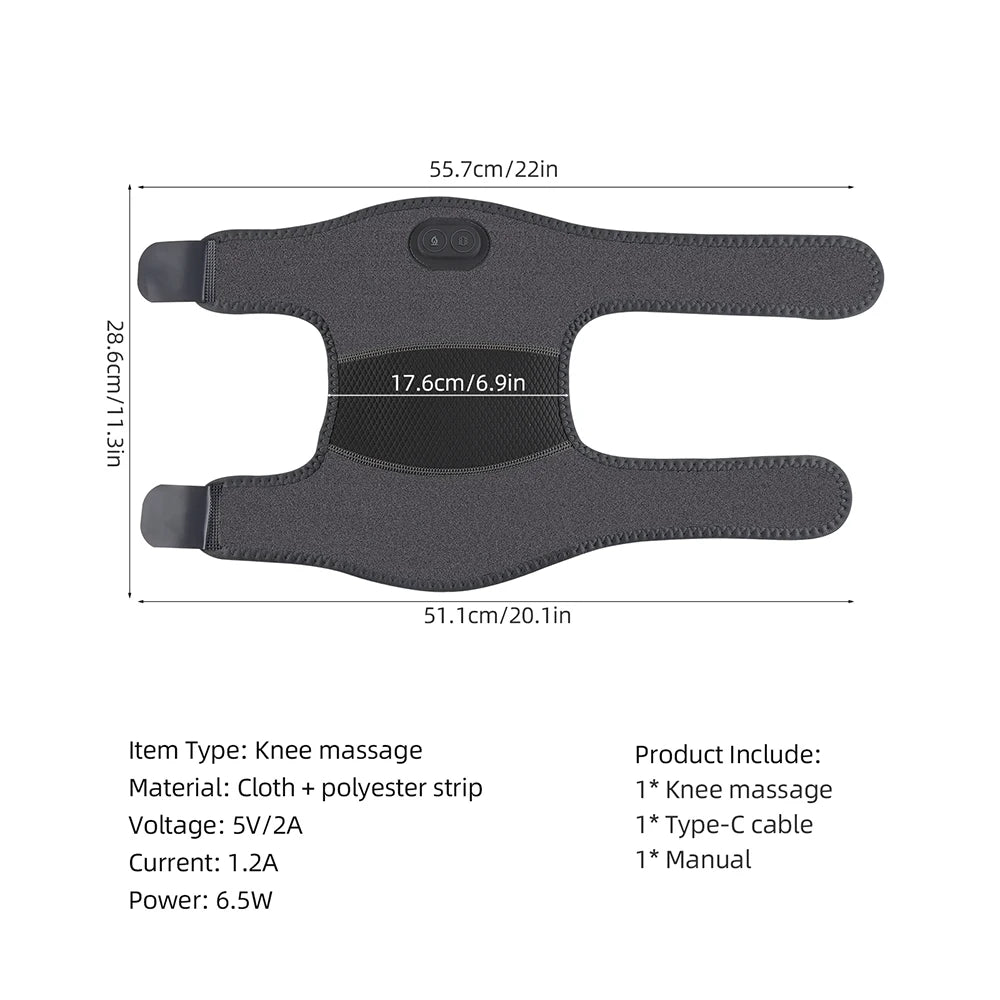 Electric Knee Massager Shoulder Elbow Massager 3 Modes Vibration Knee Massager Knee Relaxation Air Pressure Kneading Massage