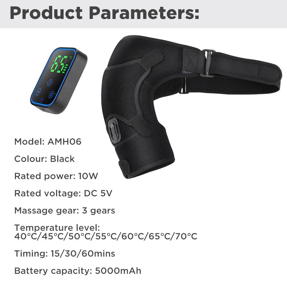 Detachable Electric Shoulder Massager APP Control Heating Vibration Shoulder Massager Brace Muscle Relax Shoulder Massage Belt