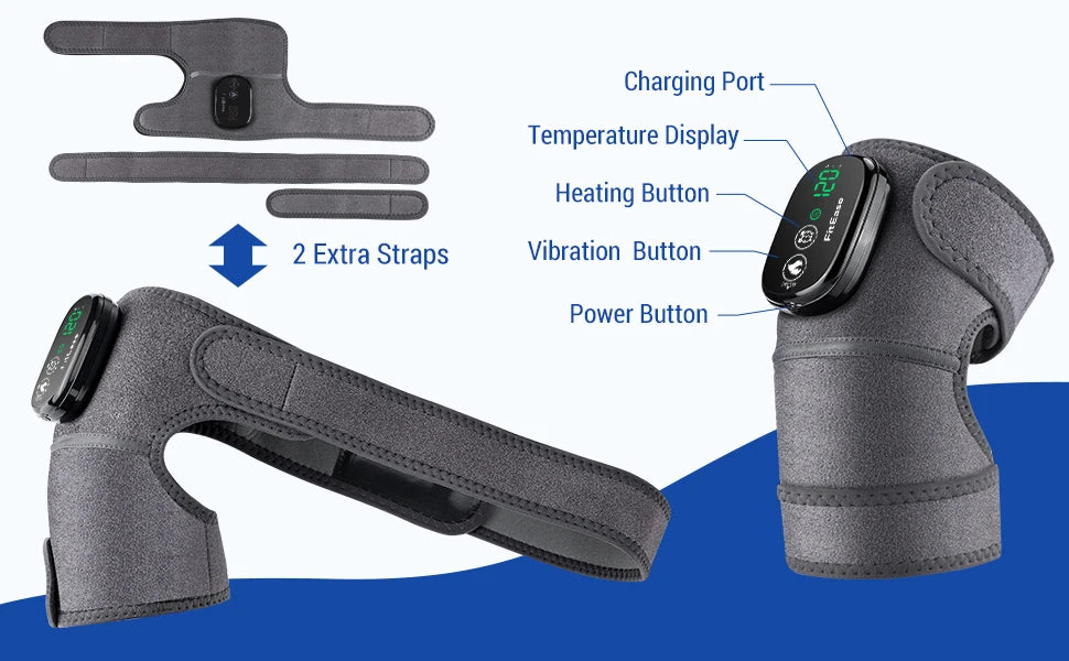 Electric Heating Heated Shoulder Brace Wrap Shoulder Massage Support Belt Strap with Adjustable of Heating