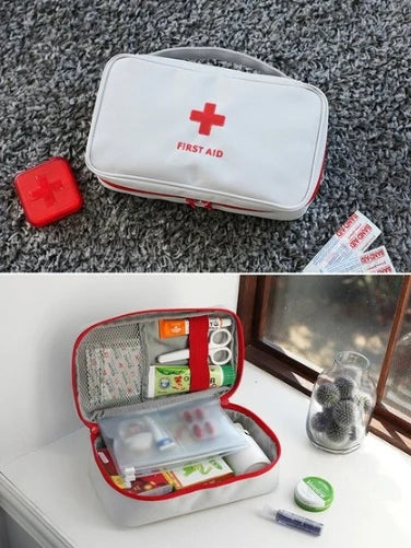 Health Medicine First Aid Kit Oxford Cloth Portable Travel Storage Emergency Kit Tote Bag Outdoor Medical Bag Storage Bag Health