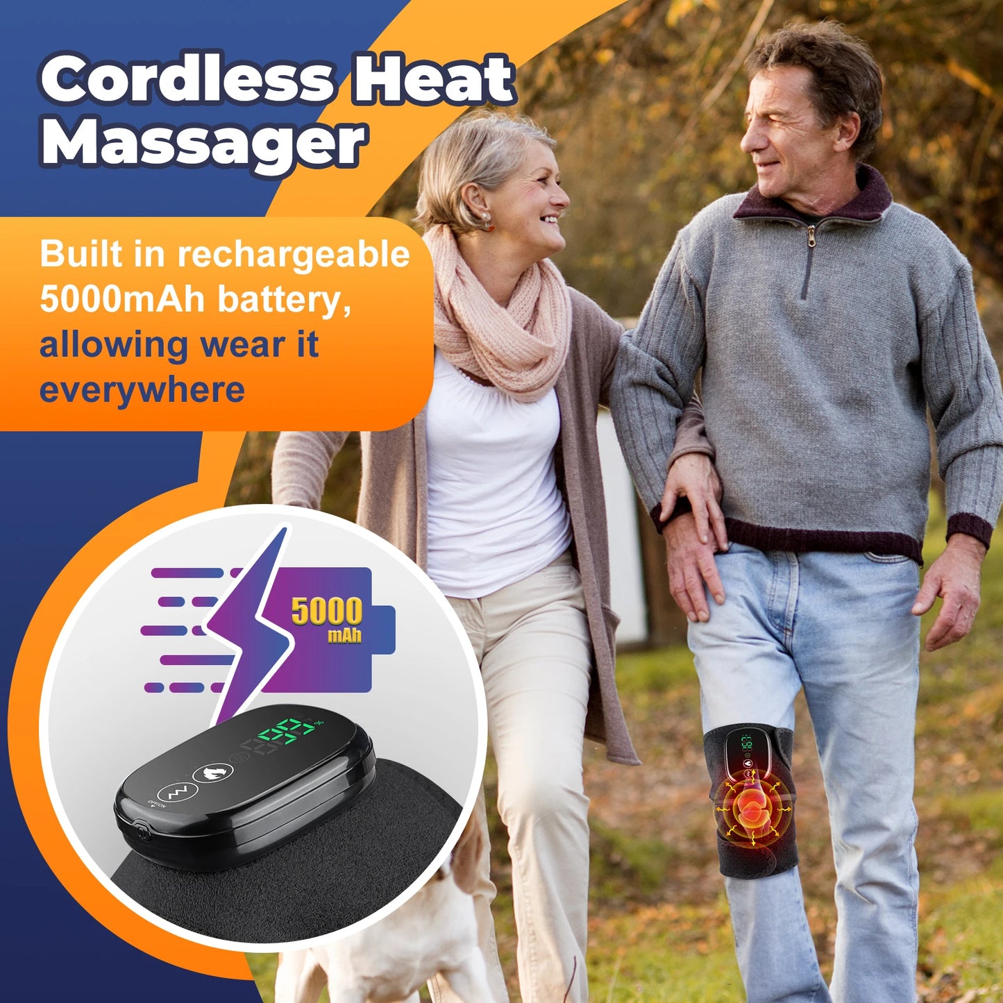 3 in 1 Vibration & Heating Shoulde Massager Blets Warmer Shoulder Hot Compress Massager Pads USB Charge
