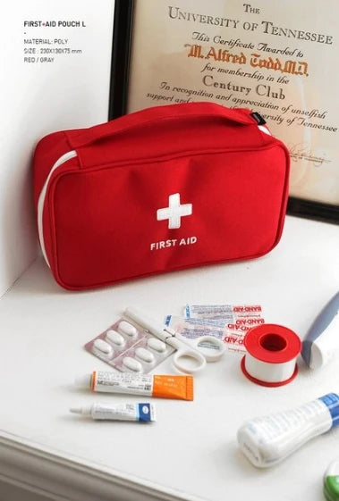 Health Medicine First Aid Kit Oxford Cloth Portable Travel Storage Emergency Kit Tote Bag Outdoor Medical Bag Storage Bag Health