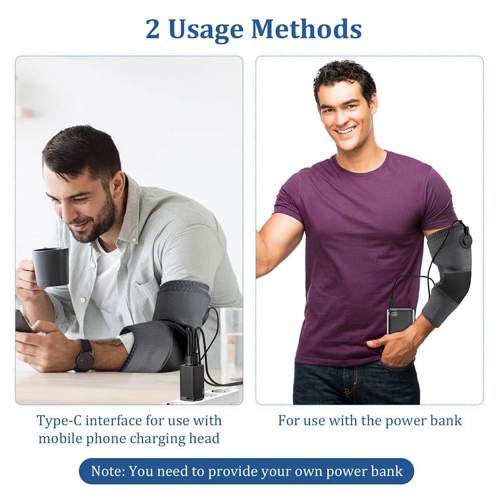 Electric Knee Massager Shoulder Elbow Massager 3 Modes Vibration Knee Massager Knee Relaxation Air Pressure Kneading Massage