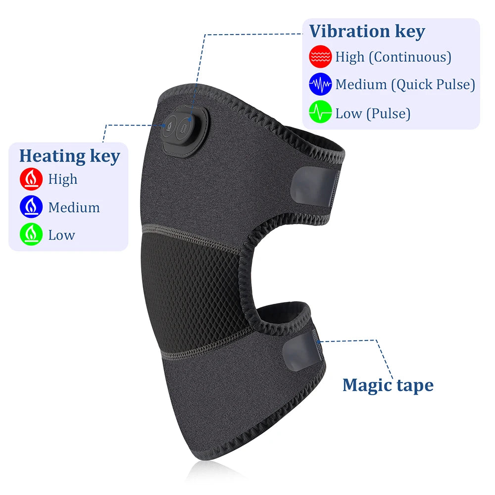 Electric Knee Massager Shoulder Elbow Massager 3 Modes Vibration Knee Massager Knee Relaxation Air Pressure Kneading Massage