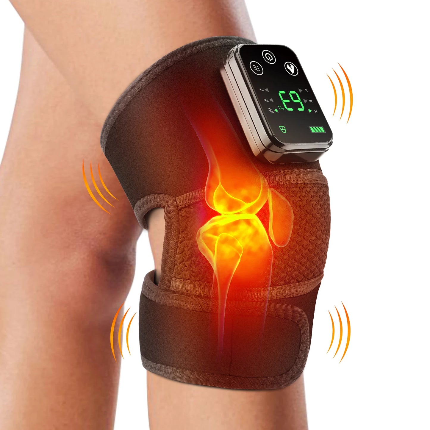 3 in 1 Vibration & Heating Shoulde Massager Blets Warmer Shoulder Hot Compress Massager Pads USB Charge