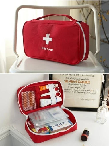 Health Medicine First Aid Kit Oxford Cloth Portable Travel Storage Emergency Kit Tote Bag Outdoor Medical Bag Storage Bag Health