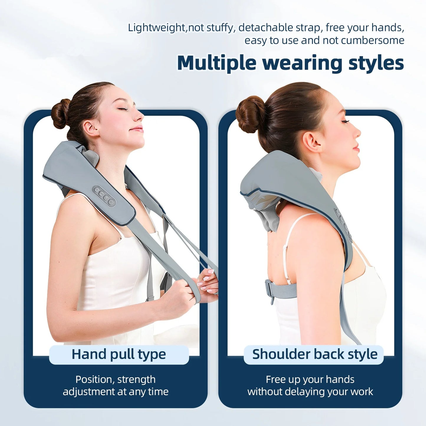 Foreverlily 26W Neck And Shoulder Massager Wireless Shoulder And Back Kneading Massage Shawl Trapezius Neck Cervical masajeador