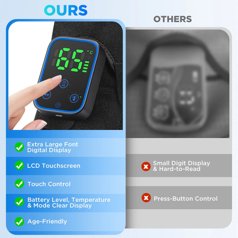 Detachable Electric Shoulder Massager APP Control Heating Vibration Shoulder Massager Brace Muscle Relax Shoulder Massage Belt