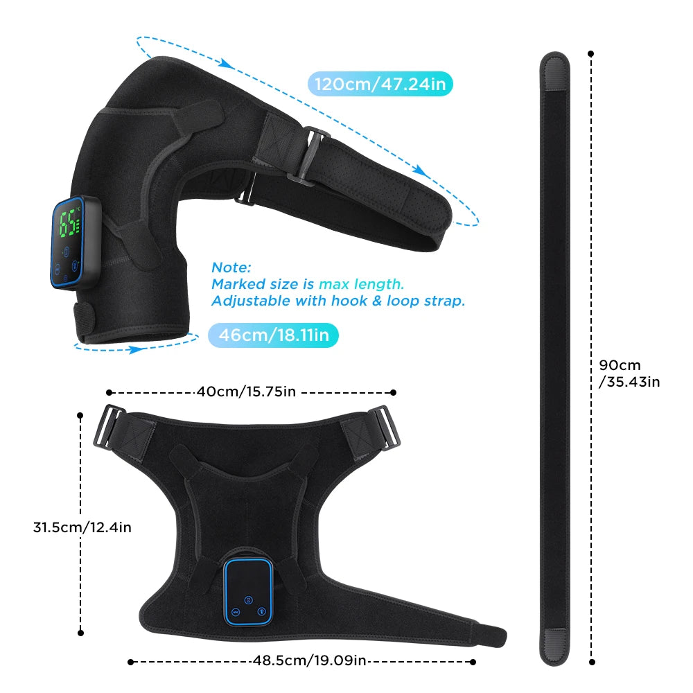 Detachable Electric Shoulder Massager APP Control Heating Vibration Shoulder Massager Brace Muscle Relax Shoulder Massage Belt