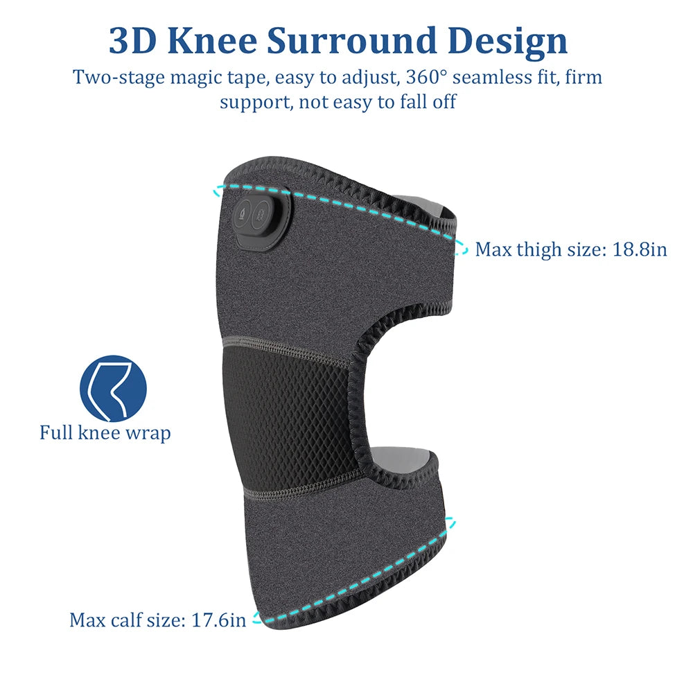 Electric Knee Massager Shoulder Elbow Massager 3 Modes Vibration Knee Massager Knee Relaxation Air Pressure Kneading Massage