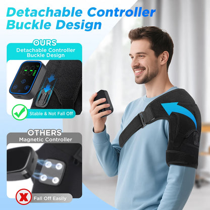 Detachable Electric Shoulder Massager APP Control Heating Vibration Shoulder Massager Brace Muscle Relax Shoulder Massage Belt