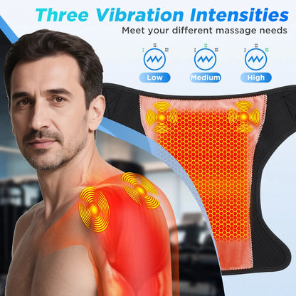 Detachable Electric Shoulder Massager APP Control Heating Vibration Shoulder Massager Brace Muscle Relax Shoulder Massage Belt