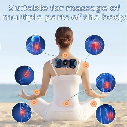 EMS Neck Massage Electric Massager Cervical Neck Back Patch 8 Mode Pulse Muscle Stimulator Portable Relief Pain