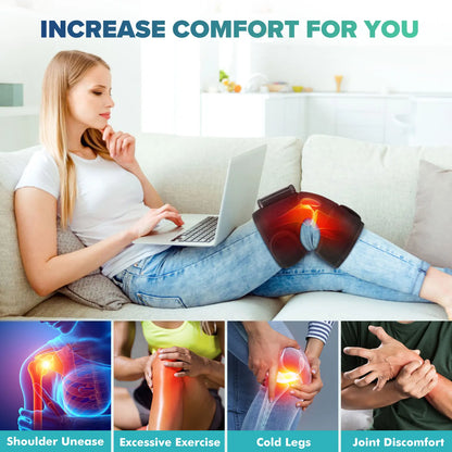 Electric Heating Heated Shoulder Brace Wrap Shoulder Massage Support Belt Strap with Adjustable of Heating