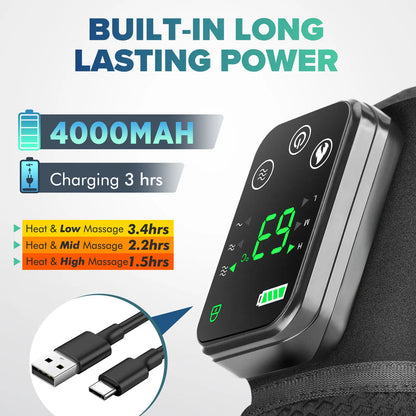 3 in 1 Vibration & Heating Shoulde Massager Blets Warmer Shoulder Hot Compress Massager Pads USB Charge