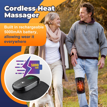 3 in 1 Vibration & Heating Shoulde Massager Blets Warmer Shoulder Hot Compress Massager Pads USB Charge