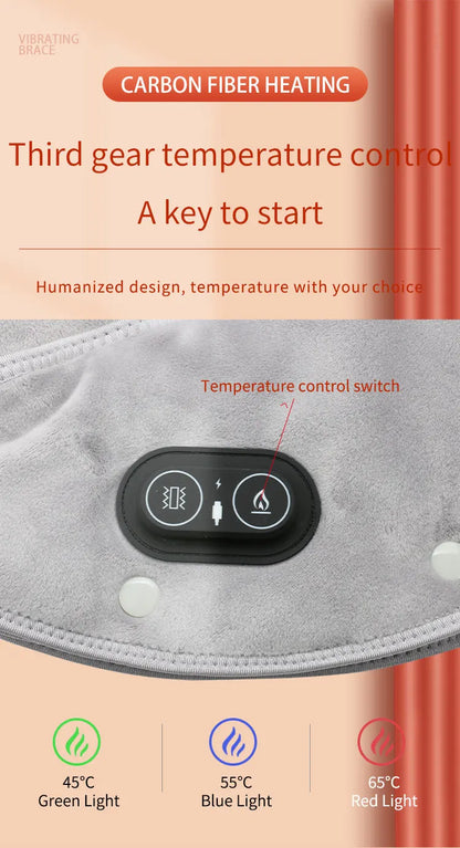 Electric Heating Shoulder Neck Pad Cervical Wrap Three Gear Thermal Compress Massager Vibration Shawl Warm Back Tool Relax Brace