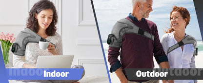 3 in 1 Vibration & Heating Shoulde Massager Blets Warmer Shoulder Hot Compress Massager Pads USB Charge